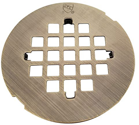 Westbrass 4-1/4 OD Casper Brass Snap-in Doccia Filtro Griglia, Ottone Antico, D319-06