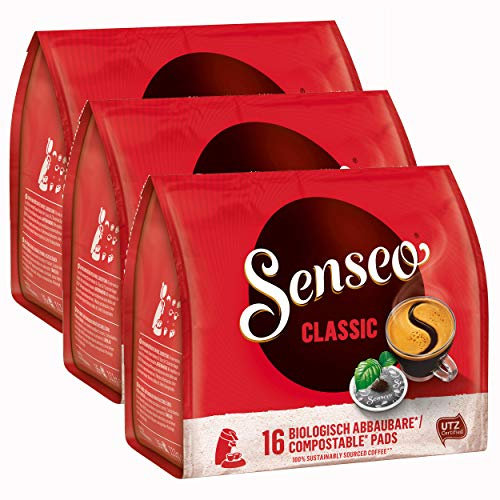 Senseo Classic Roast, Pack of 3, 3 x 16 Coffee Pods