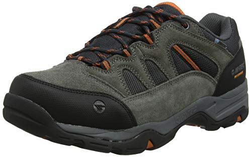 Hi-Tec Men's BANDERRA II LOW WP WIDE Rise Hiking Boots, Grey (Charcoal/Graphite/Burnt Orange 51), 7 (41 EU)