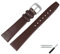 MARBURGER Uhrenarmband 18mm Leder Braun Silber Glatt - Montage Set 7101831000120