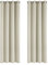 Deconovo Tende Oscuranti per Interni 2 Pezzi 290 CM Altezza, Termiche Isolanti, Anti-Rumore, con Anelli, Ideali per Camera da Letto e Soggiorno, 140x290 CM, Beige Chiaro