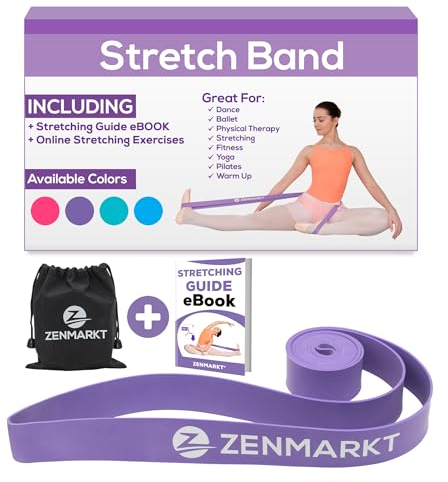 Zenmarkt Ballett-Stretchbänder für Flexibilität und Stärke – Stretchbänder ideal als Tanzausrüstung in jedem Wettkampf – geeignet für Gymnastik, Cheerleading und Pilates-Training (lila)