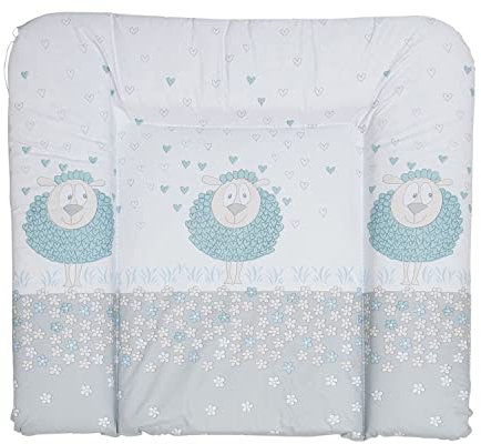 Geuther 5835 Wickelmulde Lena Passung: 85 x 75 cm Wickeltischunterlage geeignet für Wickelregal Clarissa & andere Wickeltische erhöhter Rand und Kopfschutz einfach abwaschbar Schaf