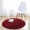 Fouriding Einfarbig Rund Teppich weicher Kurzflor Teppiche fürs Wohnzimmer, Esszimmer, Kinderzimmer, Schlafzimmer und die Küche geeignet Weinrot 90cm
