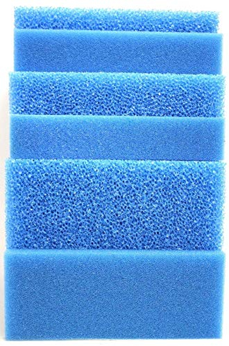 Wohnkult Filtermatte Filterschwamm blau alle Größen von 50 x 50 x 2 cm - 100 x 50 x 10 cm Grob und Fein (50 x 50 x 5 cm FEIN 30 PPI)