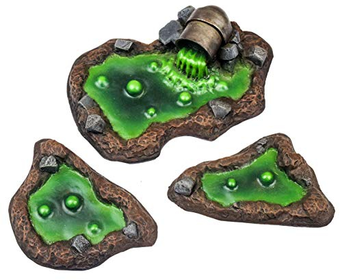 War World Gaming Industry of War 3 x Toxische Abfälle - 28mm Sci-Fi Wargaming Tabletop Spiele Gelände Modellbau Modell Diorama Versatzstücke Gebäude Sammlung