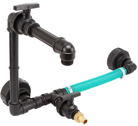 REKUBIK IBC Adapter S100x8-2 IBC nebeneinander Schwanenhals Tankverbindung Schlauch Größe 32mm (1 1/4)
