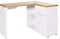 CU-LIBRE 125 E Eckschreibtisch, 90 x 117 x 76 cm, Weiß/Eichen