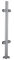 Panana Stainless Steel Balustrade Posts Grade 304 with Glass Clamps Rubbers & End Caps Landing Staircase Various Options (Mid Post 900mm)