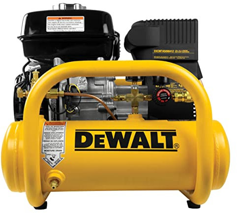 DeWalt 4 Gallon Portable Gas Powered Oil Free Honda Engine Direct Drive Air Compressor (DXCMTA5590412)