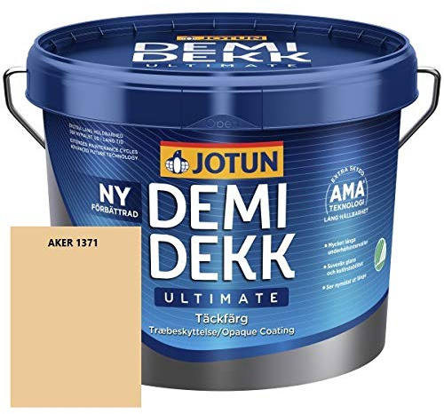 JOTUN DEMIDEKK ULTIMATE Täckfärg Holz-Farbe | Wetterschutz-Farbe | Holzschutz-Farbe | Absolute Premium-Qualität |10 Liter AKER 1371