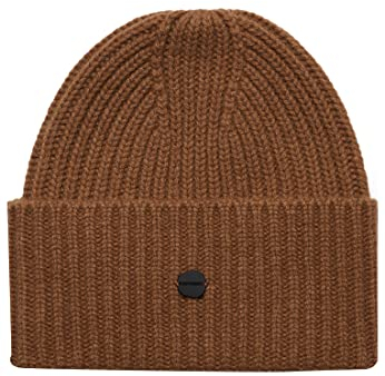 Superdry Mens Studios Premium Ribbed Beanie Hat, Camel, One Size
