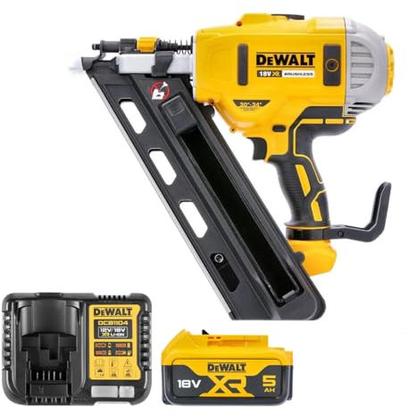 Dewalt DCN692 18V Brushless Framing Nailer 90mm with 1 x 5.0Ah DCB184 Battery & DCB115 Charger