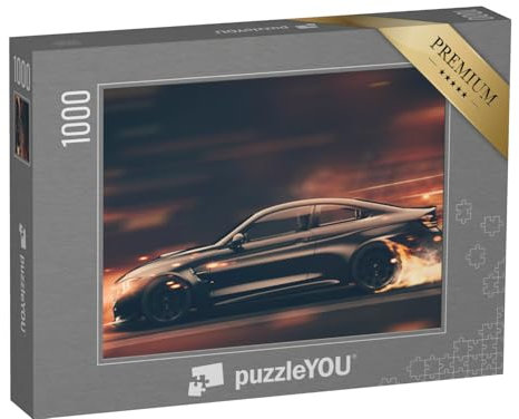 puzzleYOU: Puzzle 1000 Teile „EIN schwarzer Sportwagen“ – aus der Puzzle-Kollektion Autos