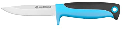 Cellfast Couteau polyvalent, multifonction, couteau léger pour le jardinage, acier inoxydable 3CR13 robuste, poignée stable, étui
