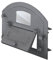 BBQrolling Pizzaofentür Premium 610x480 Backofentür aus Gusseisen Steinofentür Offentür Brotofentür + Glass/Links/