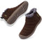 VLOOKST Stivali da Neve Uomo Pantofole Invernali Chiuse Impermeabile Stivaletti Caldo Pelliccia Foderati Indoor Outdoor Stivali alla Moda Basso Scarpe da Neve Alto Stivali di Cotone Marrone 46EU