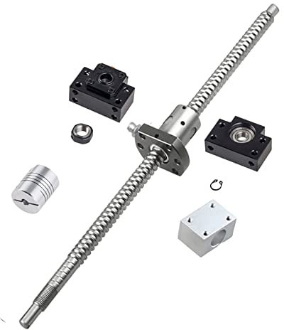 ONLISUM SFU1204 - Vite a sfera 300 mm, in acciaio inox, con supporto BK10/BF10, alloggiamento del dado e frizione per automatizzato