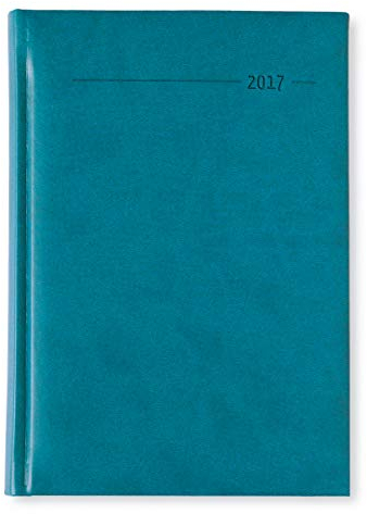 Buchkalender Tucson türkis 2024 - Büro-Kalender A5 - Cheftimer - 1 Tag 1 Seite - 352 Seiten - Tucson-Einband - Alpha Edition