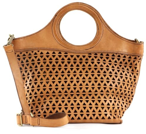 Campomaggi Leder Handtasche Umhängetasche Shopping Bag Mini Cammello hellbraun