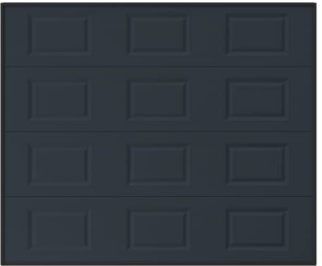 Vente-unique - Porte de garage sectionnelle à cassette anthracite motorisée L254 x H218 cm - CAOPAS