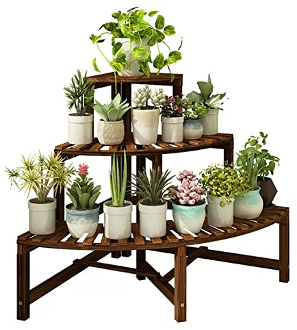 Eck-Blumenständer Balkon-Blumentopfständer Dreieckiger Blumenständer Wohnzimmer-Eckständer Für Grüne Pflanzen Sukkulentenständer