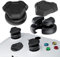 PlayRealm Kein Herunterfallen von Daumenstick-Verlängerung und Silikon-Griffabdeckung, 2 Sets für Xbox Series X/S & Xbox One S/X Controller (UFO Schwarz)