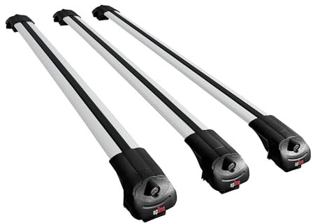 Kompatibel mit Renault Trafic 2014-2023 Relingträger ACE-1 Dachträger 3 Bars Gepackträger GRAU