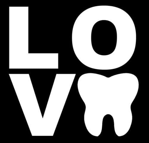 WildeBabsKLBT 11cm Hochwertiger Auto-Aufkleber Sticker Decal Autoaufkleber Aufkleber-Folie Wetterfest Dental Hygenist Love Teeth F3019