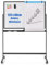 COSTWAY Doppelseitiges mobiles Whiteboard, 120 x 80 cm, höhenverstellbares magnetisches Whiteboard mit Rollen, Ständer und Stiftablage, inkl. Zubehör für Schule, Büro, Zuhause