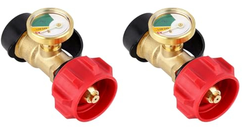 2X Propan Tank Gauge Füllstandsanzeige Lecksucher Gasdruckmessgerät Universal für Gasgrill Laterne Heizung