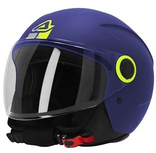 Acerbis CASCO JET BREZZA con Visiera e Omologazione ECE 22.06 (Blu Opaco - Taglia M)