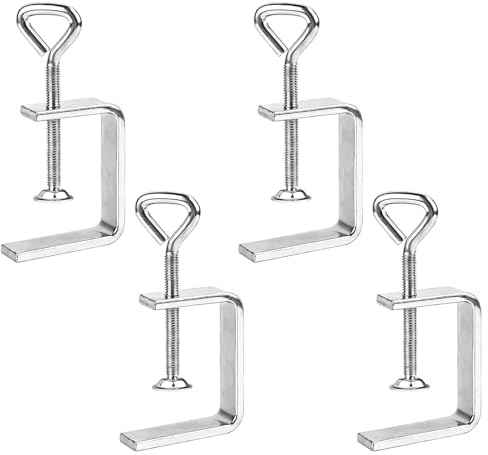 Irtyif 4 Pezzi Morsetti da Falegname,Morsetto,Morsetto A C,Comodo Mini Morsetto Per La Lavorazione del Legno Zincato In Acciaio Al Carbonio Universale, Per Camera Da Letto, Cucina, Bagno, Scaffale