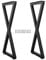 ALLCOS Metall-Bartischbeine, 91,4 cm, robust, mit verstellbaren Füßen, Möbelbeine, Schwarz, 2 Stück