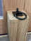 Urban Reclamation Rustic Chunky Oak Heavy Solid Wooden Door Stop | Handmade with Reclaimed Wood with Metal Ring Handle | FSC Certified (Black, 30 cm)