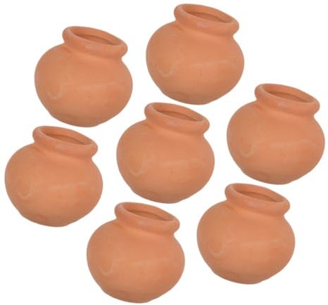 UPKOCH Juego de 7 Macetas Pequeñas de Barro para Plantas de Interior en Terracota Mini Macetas para Suculentas