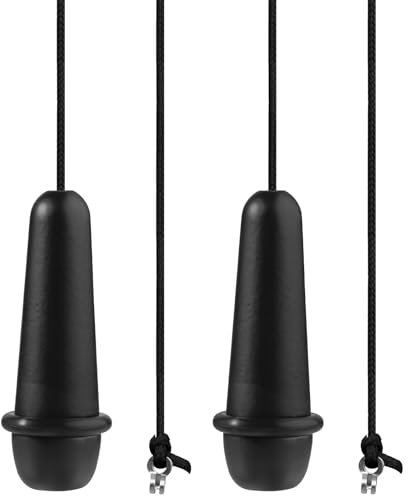 2-Piece Chrome Bathroom Light Pull Handle with 150cm Cord Connector Extension - Black