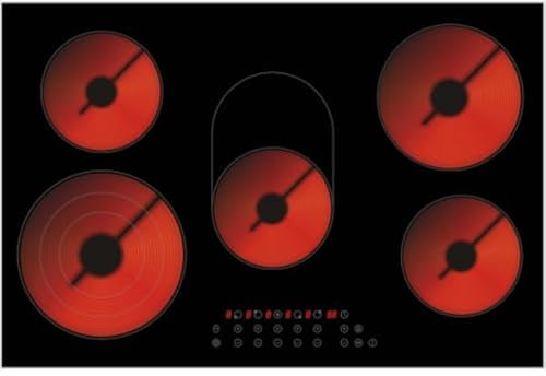 PKM EB-C5-3KBTCF 80cm - 5 Zonen Bräterzone Glaskeramik Kochfeld Touch