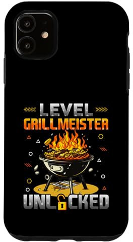 Level Grillmeister Unlocked Lustiges Grillmeister Barbecue Hülle für iPhone 11