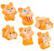 BESTonZON 6 Pièces Statue d'écureuil Micro Paysage Jouets Miniatures Jouets d'écureuil Mini-écureuils Animaux du Jardin féerique Mini écureuil résine Orange
