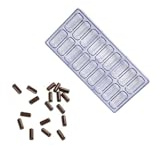Molde ovalado de 18 pocillos, moldes de policarbonato para chocolate, molde de píldora para suplementos, supositorio, molde de chocolate de plástico PC para bricolaje
