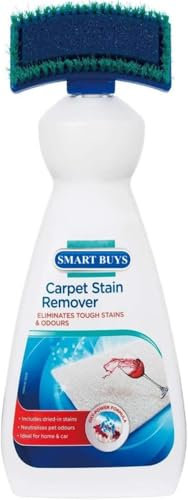 SavvyFinds Carpet Stain Remover 650ml with Oxy-Power Formula & 2-in-1 Brush - Fast-Acting on Red Wine, Coffee, Pet Stains, Grease, Wool-Safe, Fresh Scent (2)