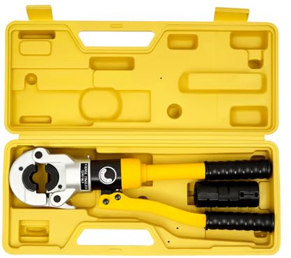 Pince à sertir hydraulique 8T - Contour TH - Pince à sertir hydraulique - 16-20-26-32 mm - Pince à sertir hydraulique - Pour sertir des tuyaux en aluminium et plastique - Tuyau PEX - Tubes en acier