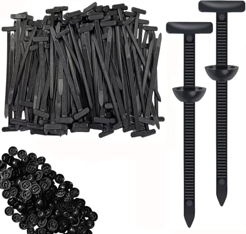 Nylon Universal Cable Tie Buckle, Nylon Cable Ties for Car, Self-Locking Ties Holder, Universal Push Mount Zip Tie Holders, Bumper Retainer Clips, Car Plastic Rivet Fasteners (100)