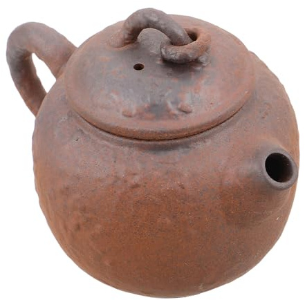 Toyvian Tetera de Barro Retro de 100 Ml con Asa Antiescaldaduras y Diseño Vintage para Ceremonia de Té y Reuniones Familiares