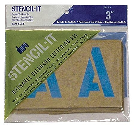 Duro by Graphic Products 3325 Schablonen-Set, Öltafel, 7,6 cm