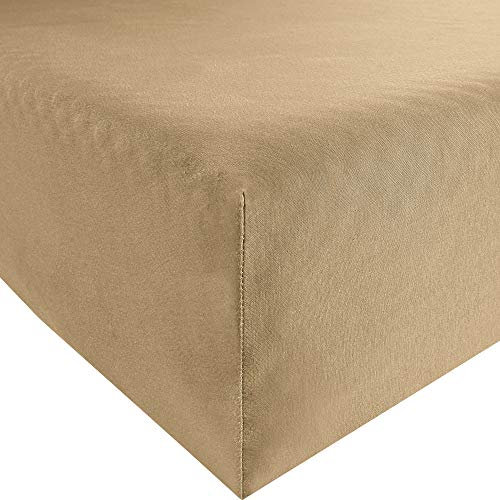 Estella Spannbettlaken Mako-Feinjersey Sand Größe 90x190 cm - 100x200 cm