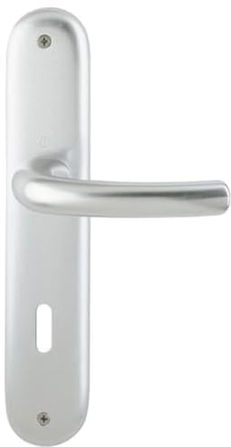 Hoppe Drückergarnitur Tokyo - Türgriffe auf Schild BB - mit Schnellstift, für TS 37-42mm, Aluminium silber eloxiert