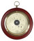 Ambient Weather 8 Cherry Finish Tan Dial Traditional Barometer with Temperature and Humidity WS-M0921THB, Glas Holz Messing