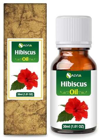 Salvia Hibiscus Oil 30 ml (1.01 fl oz) – Cold Pressed Carrier Oil for Anti-Aging Facial Formulations, Hair Care Blends & DIY Skincare Preparations